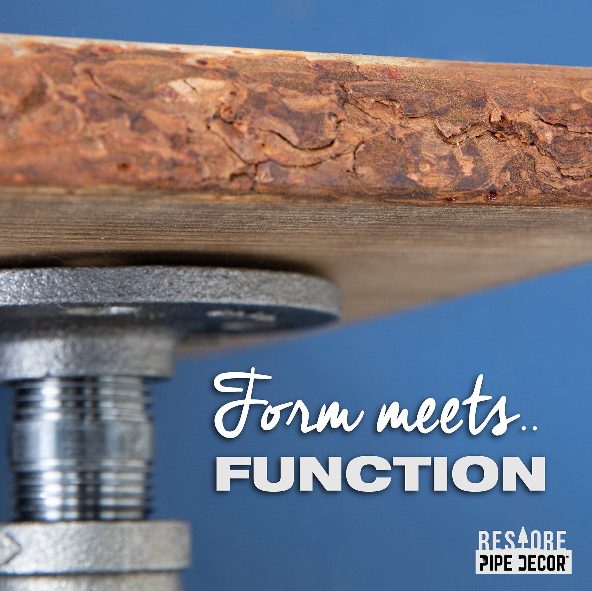 36” Sunset Cedar Live Edge Wood Shelf with L-Shaped Pipe Brackets (2-Pack)