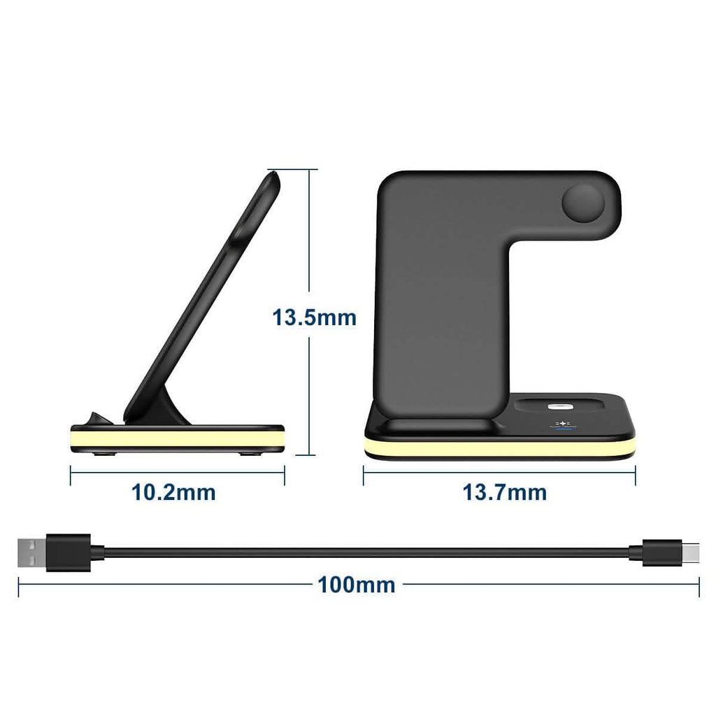 4-in-1 Wireless Charging Stand with Night Light