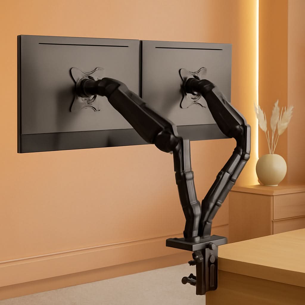 Dual Monitor Stand With 13 To 32 Inch VESA Desk Mount