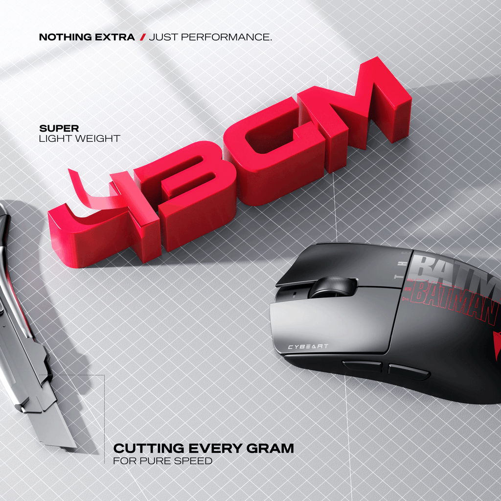 Artemis - The Batman | 1K 52g Ultra-light Hot-Swap Tri-Mode Gaming Mouse