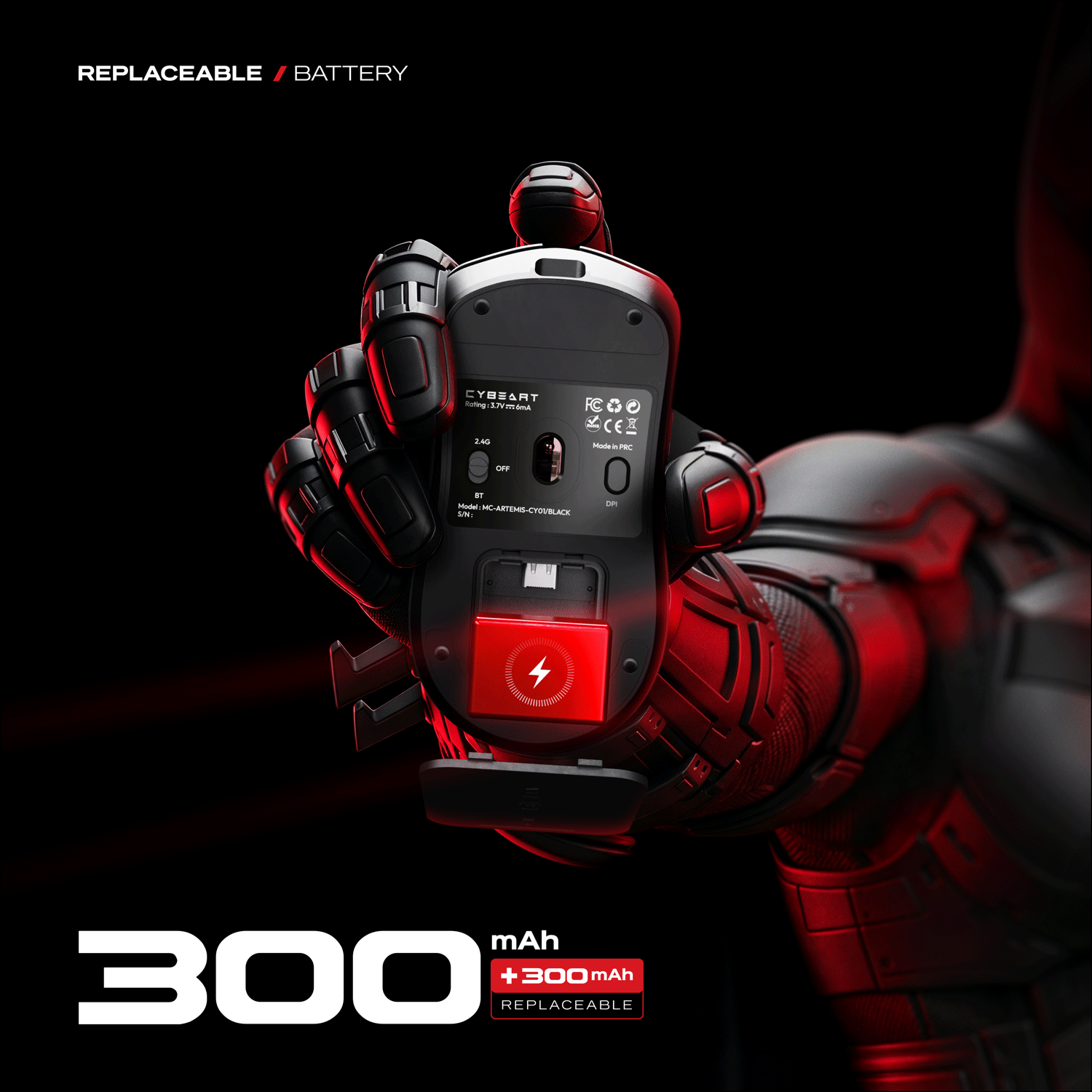 Artemis - The Batman | 1K 52g Ultra-light Hot-Swap Tri-Mode Gaming Mouse