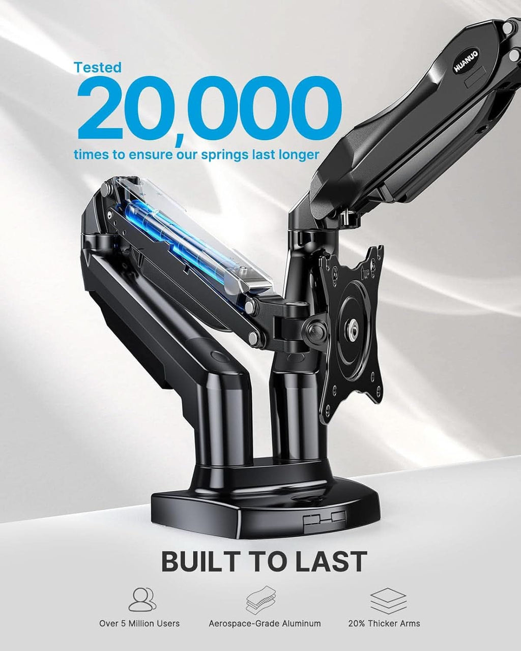 Dual Monitor Stand With 13 To 32 Inch VESA Desk Mount