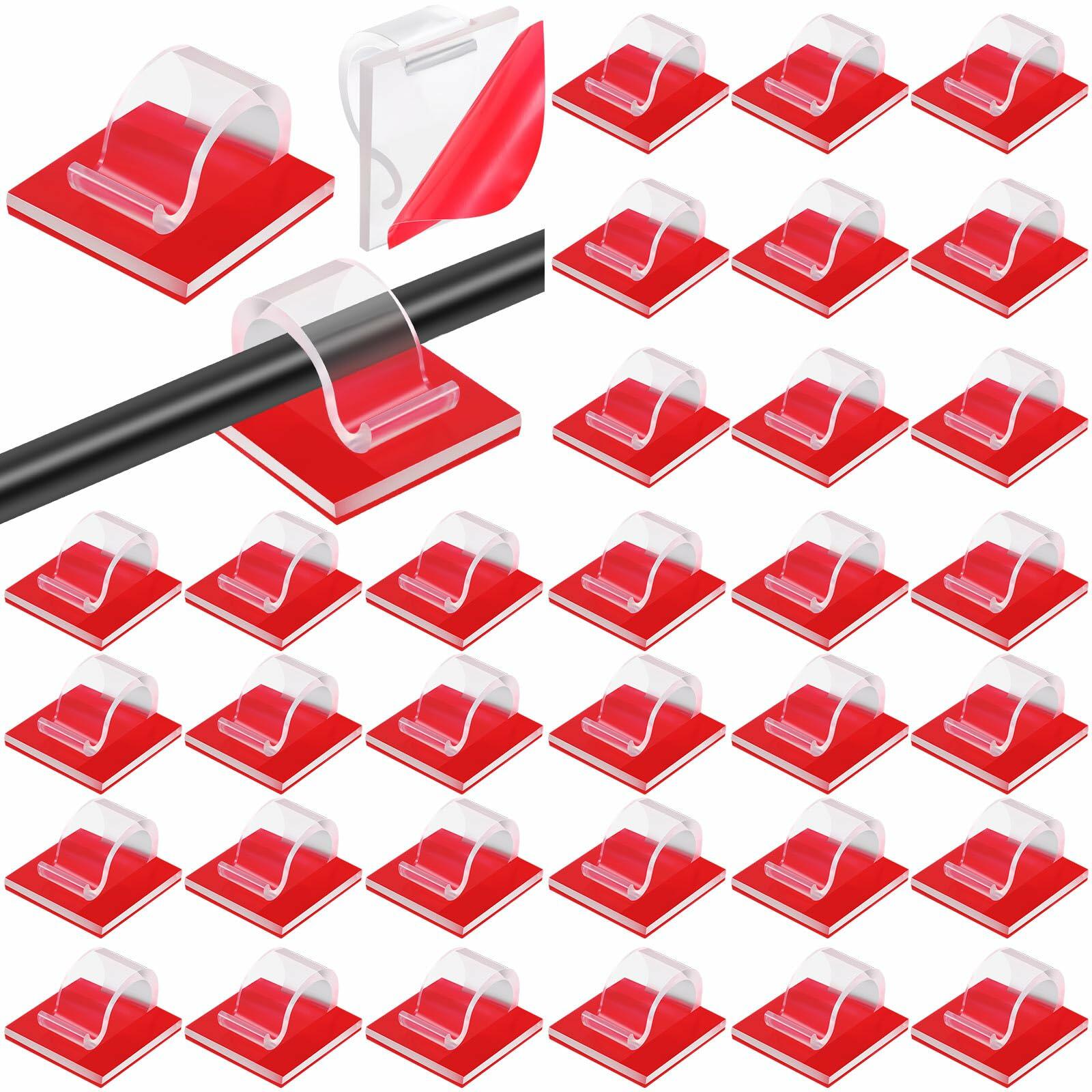 Cable Clips Self Adhesive Wire Organizer Holder White Large 120 Pieces